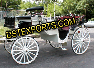 NEW WHITE BLACK VICTORIA CARRIAGE