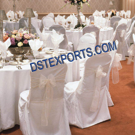 BANQUET HALL WHITE CHAIR COVER