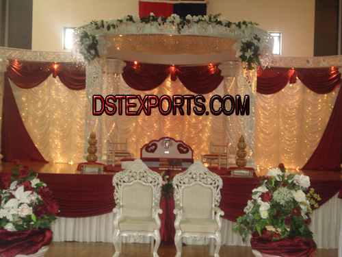 WEDDING FLOWER CRYSTAL MANDAP