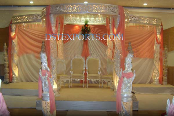 WEDDING SILVER CARVED MANDAP