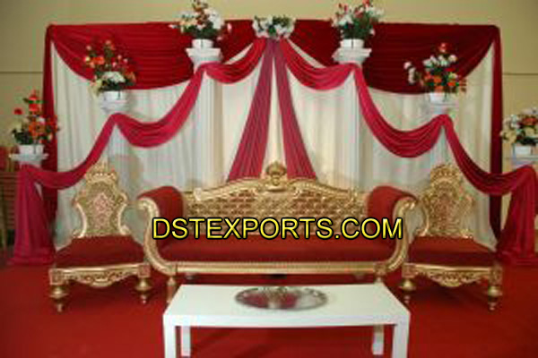 WEDDING GOLDEN CARVED SOFA SET