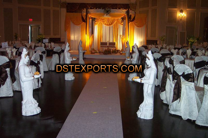 WEDDING AISLE WAY LADY STATUES