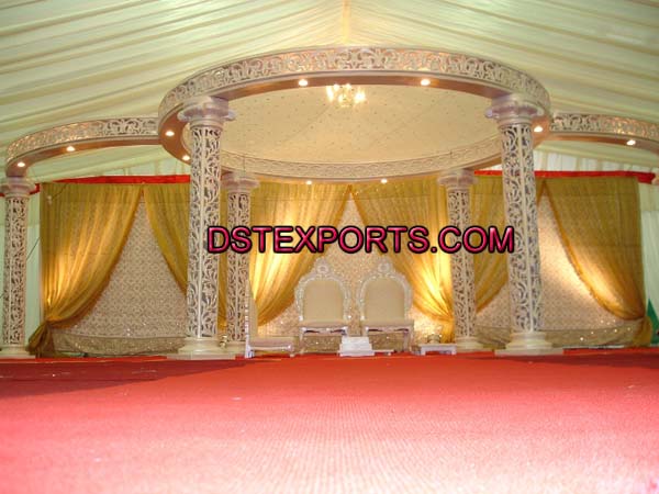 WEDDING SIX PILLARS FIBER MANDAP