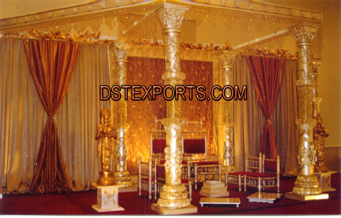 NEW GOLD FIBER CRYSTAL MANDAP