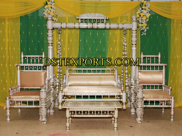 WEDDING SANKHEDA SWING WITH CHAIRS