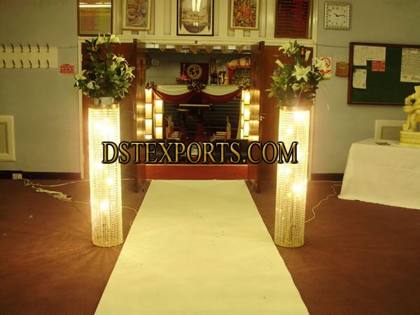 WEDDING DECOR CRYSTAL PILLARS