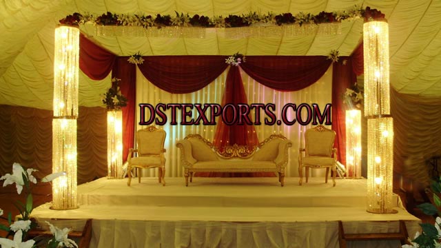 ASIAN WEDDING GOLDEN CRYSTAL STAGE