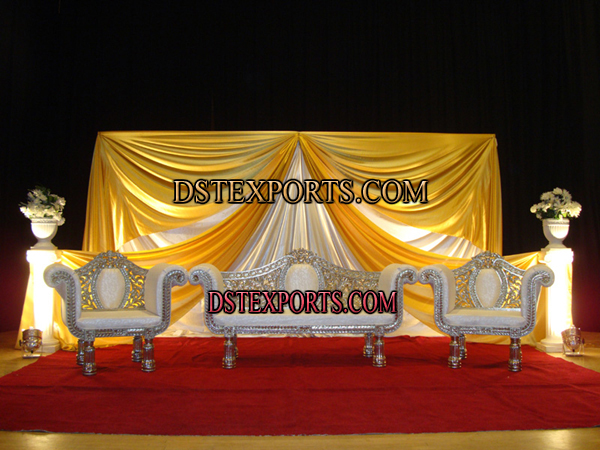 ASIAN WEDDING GOLDEN CARVED SOFA SET