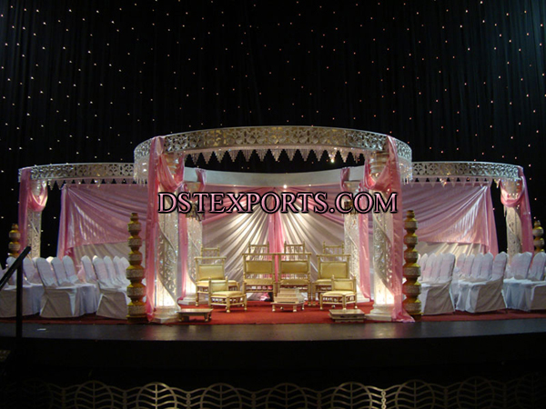 WEDDING LIGHTED FIBER CRYSTAL MANDAP