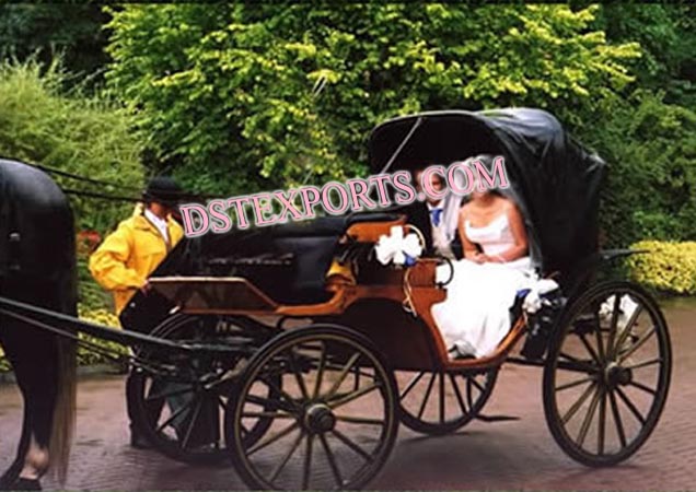 TWO SEATER BLACK VICTORIA CARRIAGE