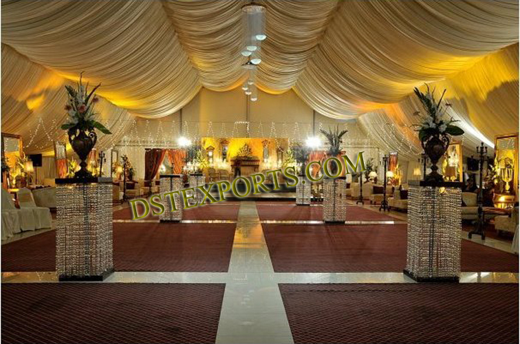 WEDDING AISLEWAY SQUARE CRYSTAL PILLARS