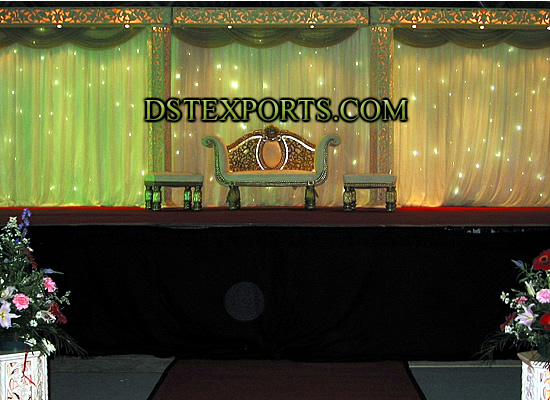 WEDDING SOFA SET WITH LIGHTED BACKDROP