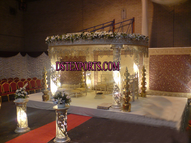 NEW ASIAN WEDDING FIBER CRYSTAL MANDAP