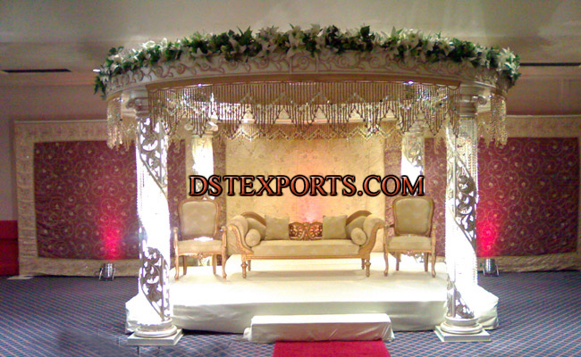 WEDDING FIBER CRYSTAL JALI MANDAP