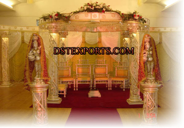 WEDDING GOLD LIGHT CRYSTAL MANDAP