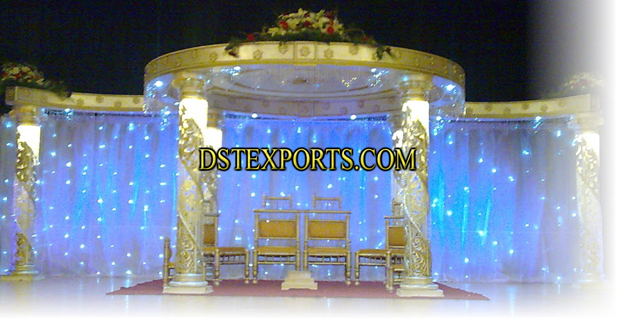 WEDDING NEW LIGHTED FIBER CRYSTAL MANDAP