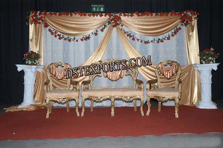 WEDDING GOLD CARVED FURNITURE