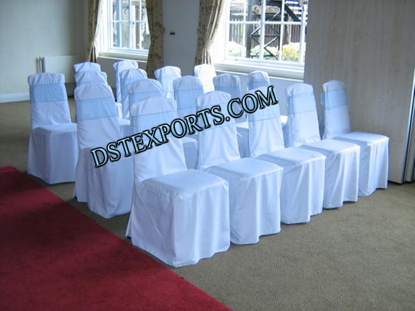 WEDDING NEW WHITE CHAIR COVERS