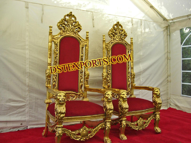 INDIAN WEDDING RED & GOLD CHAIRS