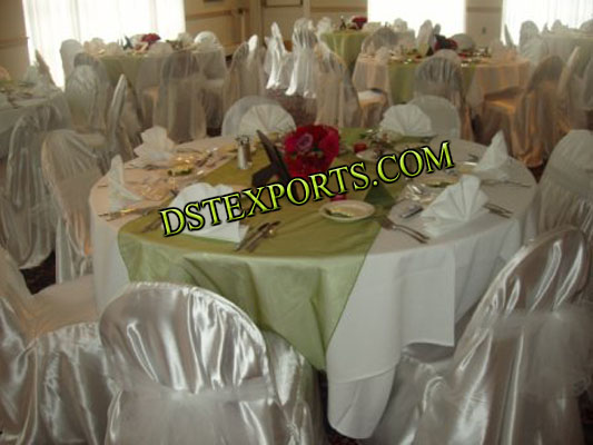WEDDING SILVER CHAIR COVER WITH TISSUE SASHA