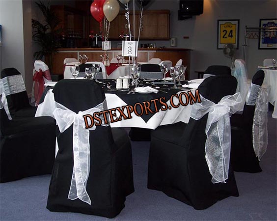 WEDDING BLACK CHAIR COVER