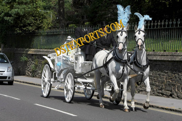 DOUBLE HORSE WEDDING CARRIAGE