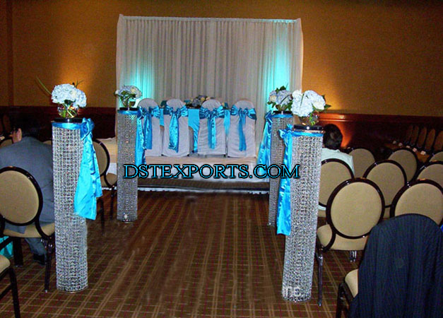 NEW WEDDING AISLEWAY CRYSTAL PILLARS