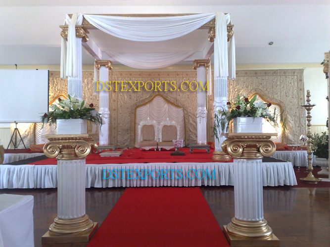 LATEST WEDDING ROMAN PILLARS MANDAP