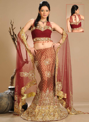 INDIAN BRIDAL MAROON LEHENGA