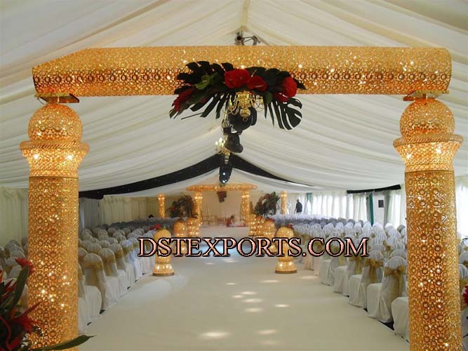 WEDDING GOLD CRYSTAL WELCOME GATE