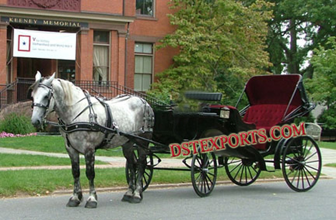 ELEGENT BLACK VICTORIA HORSE CARRIAGE