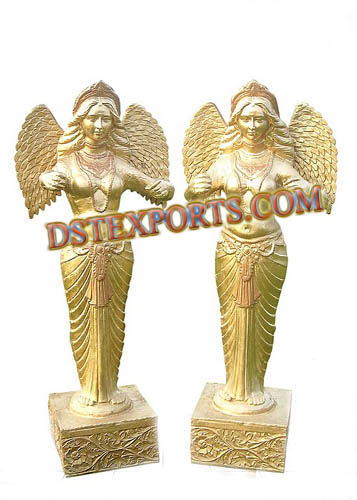 FIBER GOLDEN PARI STATUES