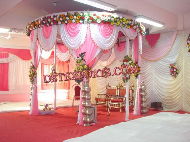 WEDDING ROUND CLOTHES MANDAP