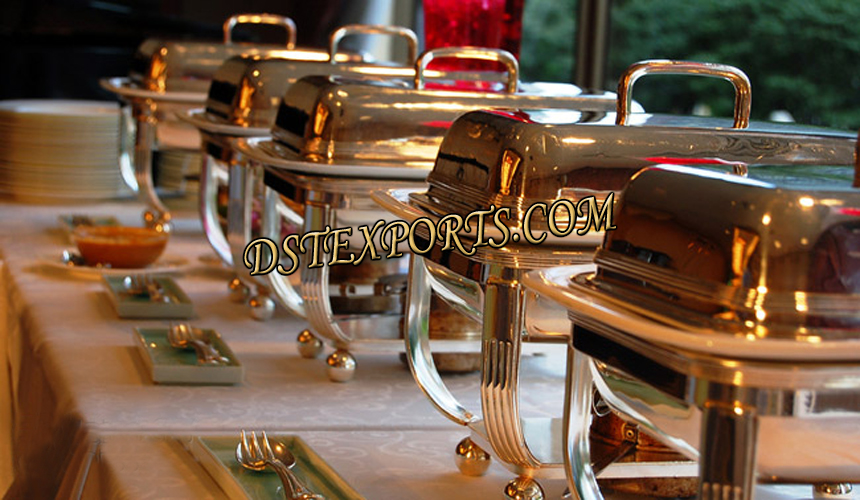 WEDDING STEEL BRASS CHEFFING DISHES