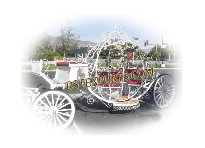 WEDDING FLOWERED CINDERALA CARRIAGE