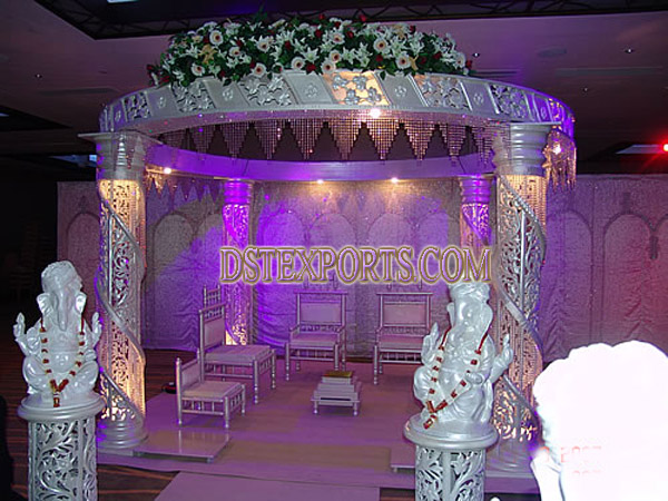 NEW WEDDING FIBER  CRYSTAL MANDAP