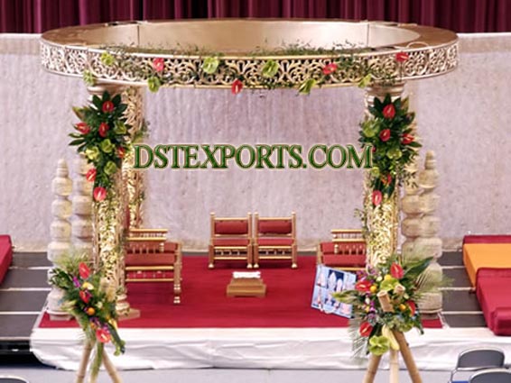 WEDDING NEW GOLDEN CARVED MANDAP