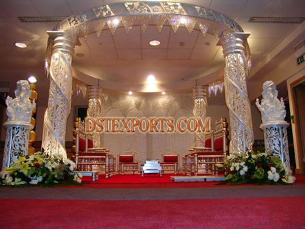 WEDDING ROUND FIBER CRYSTAL MANDAP