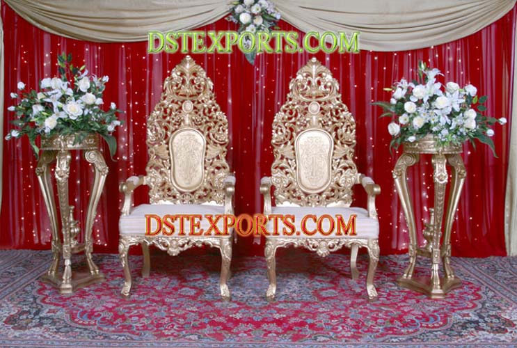MUSLIM WEDDING HEAVY CARVING CHAIRS