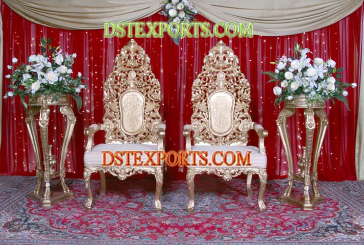 MUSLIM WEDDING HEAVY CARVING CHAIRS