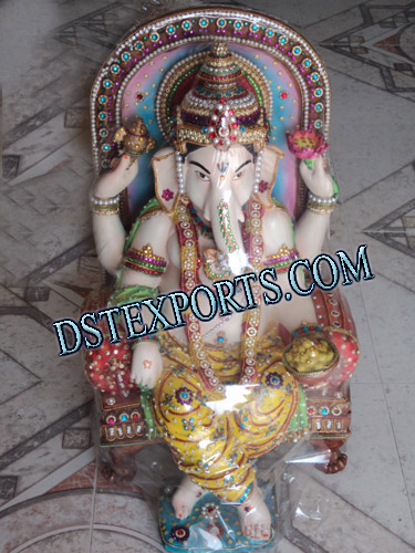 WEDDING SINGHASAN GANESHA STATUE