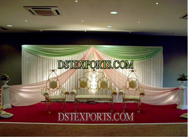 WEDDING GOLDEN WROUGHT IRON FURNITURES