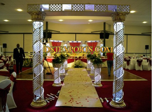 WEDDING CARVED FIBER  CRYSTAL WELCOME GATE