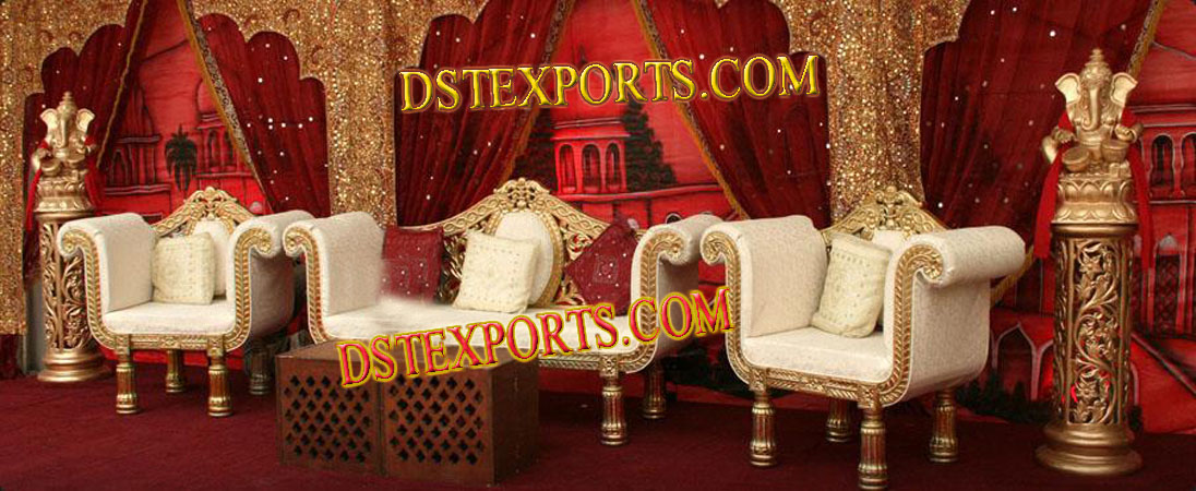 LATEST ASIAN WEDDING GOLDEN FURNITURES