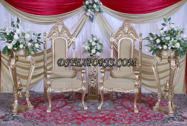 INDIAN WEDDING GOLD CHAIRS SET