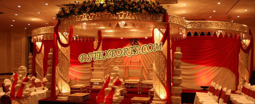 NEW WEDDING GOLD FIBER CRYSTAL MANDAP