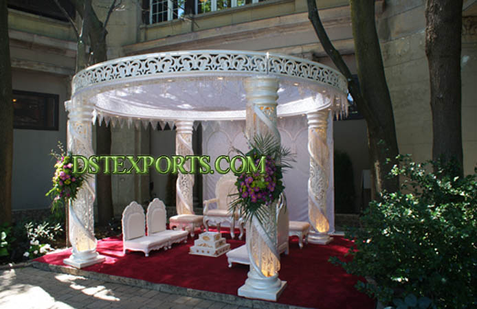 WEDDING PEARL CARVED CRYSTAL MANDAP