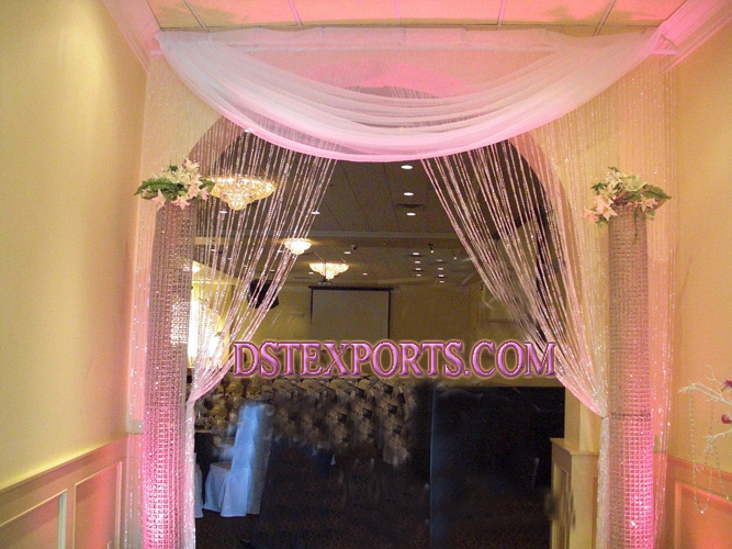 WEDDING ENTRANCE CRYSTAL PILLARS