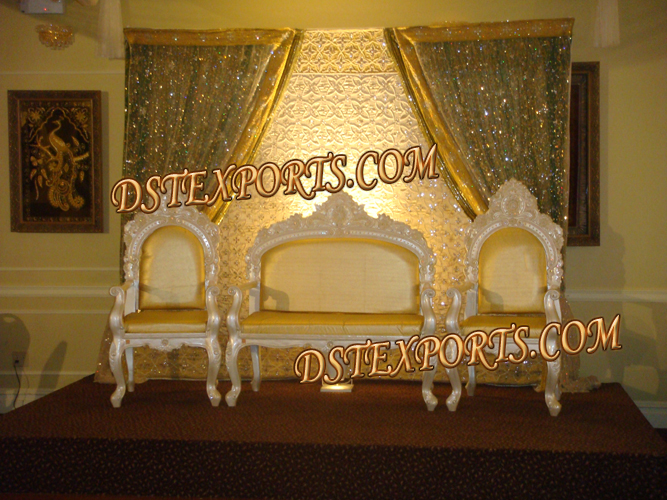 ASIAN WEDDING PEARL GOLD FURNITURE SET