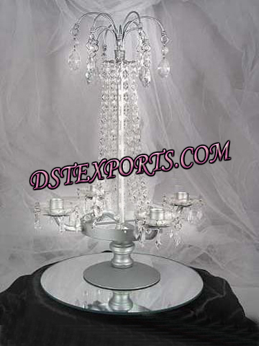 WEDDING CENTER TABLE PIECE WITH CRYSTAL DROP